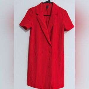 Zara Red Button-Down Dress